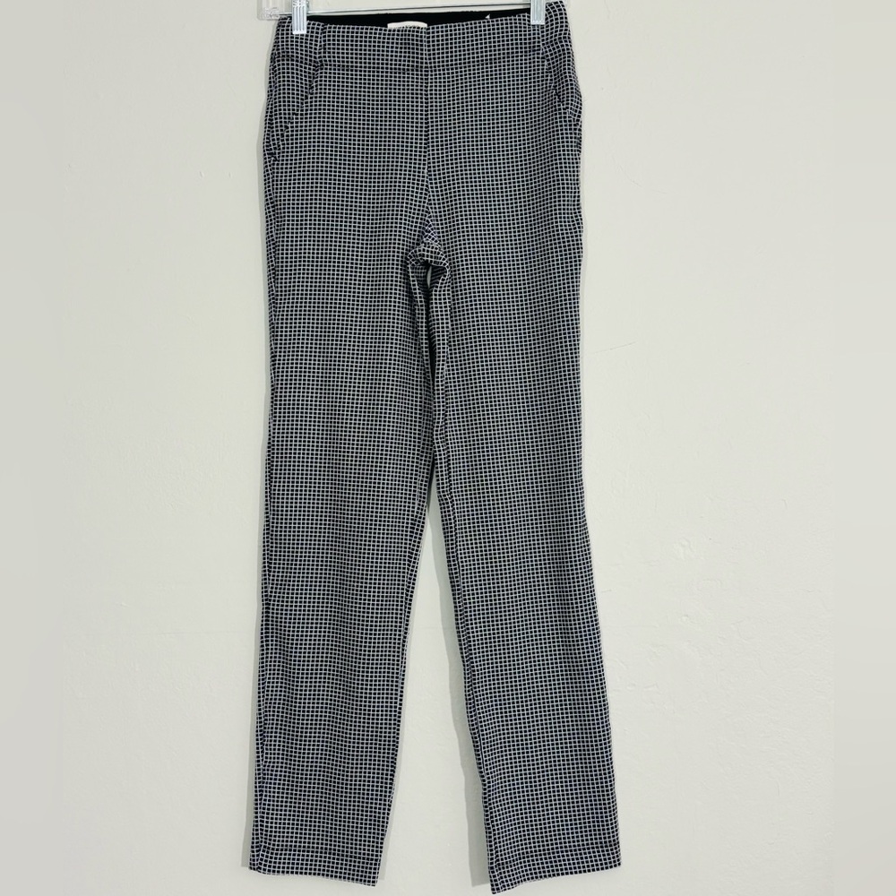 Max Studio windowpane stretch pants 4